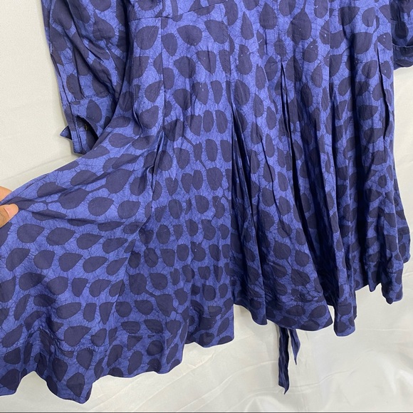 Diane Von Furstenberg Navy Blue Full Wrap Printed Midi Casual Dress 6 Small - Picture 9 of 12
